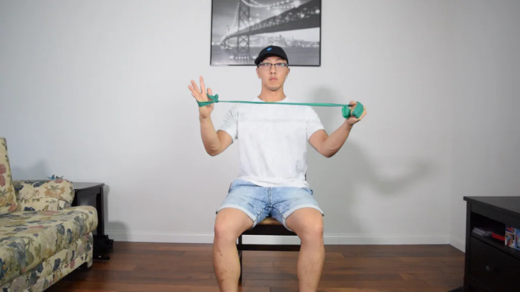 Exercises for Gamers: Seated Good Mornings with Band