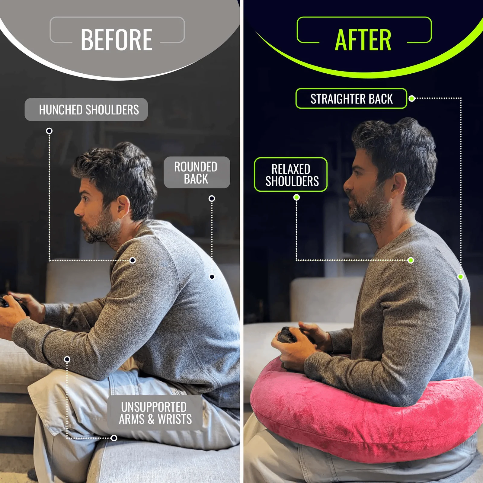 Valari Pillow for Gaming Ergonomics