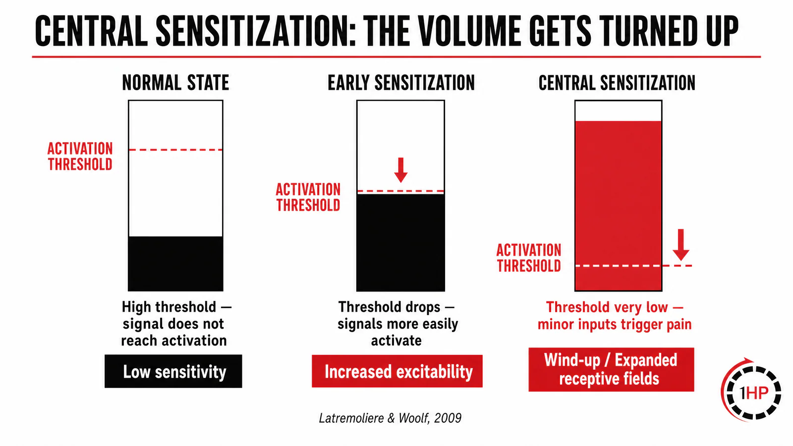 Central Sensitization: Activation Threshold Drops